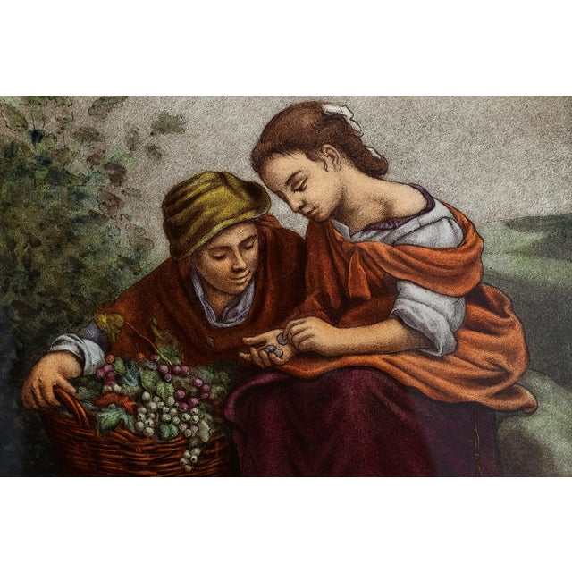 After Bartolomé Esteban Murillo, Figures, 1890s-1910s, Stained Glass Panel For Sale - Image 3 of 11