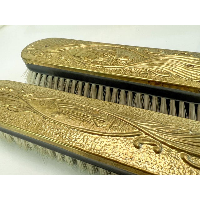 Vintage Embossed Brass Mirror Cabinet, 1950s For Sale - Image 10 of 17