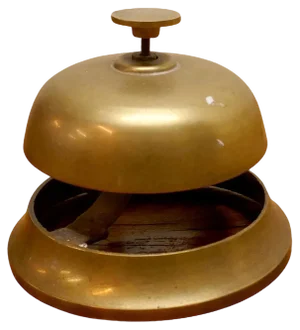 Victorian Brass Reception Desk Bell, 1890