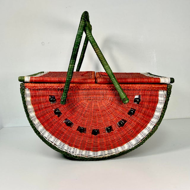 Vintage Home is pleased to offer this whimsical picnic basket. It’s the perfect mix of a summertime favorite, Watermelon,...