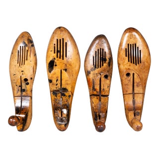 Antique Wooden Shoe Forms c.1920-2 Sets Available For Sale