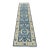 Oushak Runner 2’7” X 10′ Blue Wool Tribal Hand-Knotted Oriental Rug For Sale