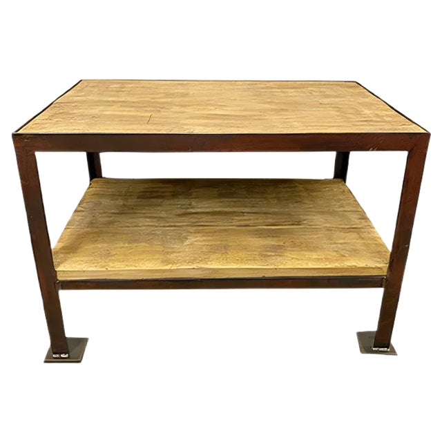 Industrial Red Coffee Table, 1960s For Sale