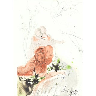 1968 Salvador Dalí Biblia Sacra Lithograph "Statimque Tobias Visum Recepit" (Immediately Tobias Recovered His Sight) For Sale