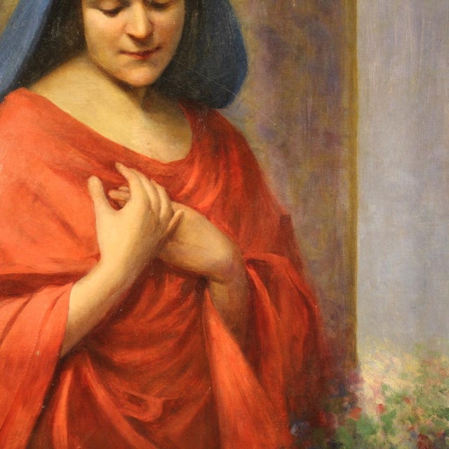 Italian Artist, The Madonna, 1929, Oil on Canvas, Framed For Sale - Image 7 of 16