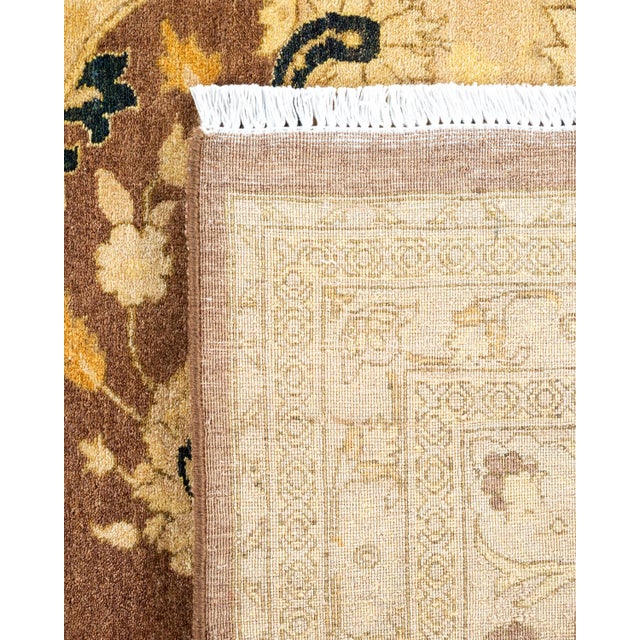 2000 - 2009 Mogul, One-of-a-Kind Hand-Knotted Area Rug - Brown, 9' 1" x 11' 10" For Sale - Image 5 of 8
