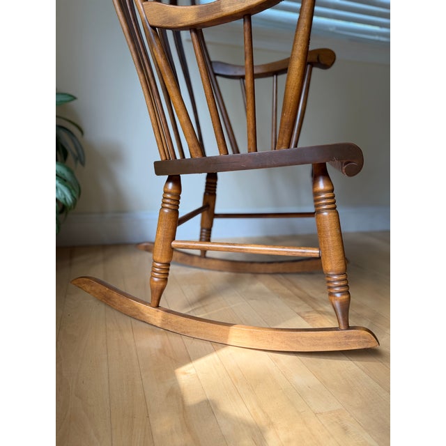 Late 19th Century S. Bent & Brothers ArrowBack Windsor Style Rocking Chair For Sale - Image 5 of 7