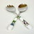 Late 20th Century 1990s Vintage English Botanical Garden Portmeirion by Spode Salad Serving Utensils - Set of 2. For Sale - Image 5 of 9