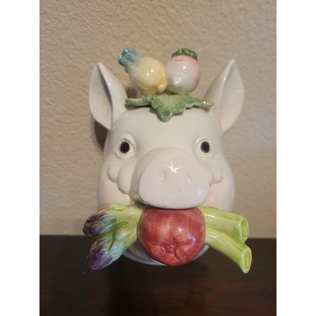 1980s French Market Collection Fitz and Floyd Pig Head For Sale - Image 5 of 7