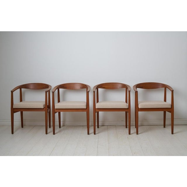 Scandinavian Modern S-96 Dining Armchairs attributed to Eyjolfur Augustsson, 1960s, Set of 4 For Sale - Image 4 of 14