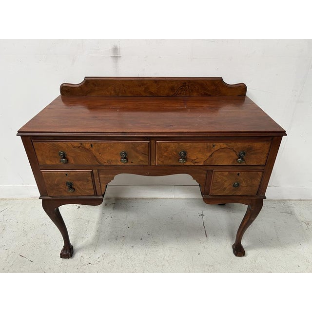 Regency Flat Desk in Mahogany and Veneer, 1800s For Sale - Image 5 of 10