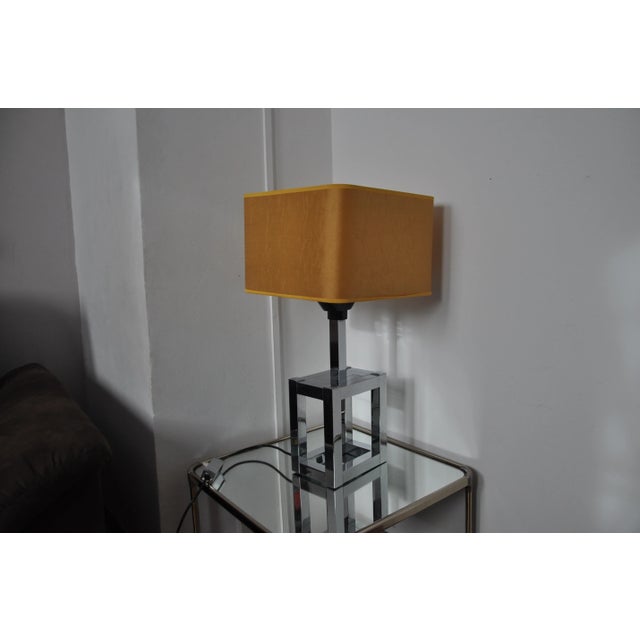 Hollywood Regency Cubic Table Lamp from Lumica, 1970s For Sale - Image 3 of 10