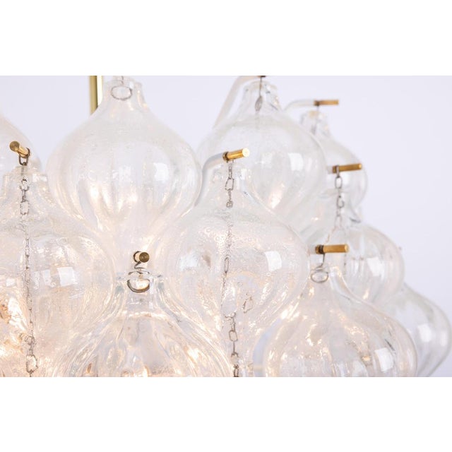 Large Tulipan Glass Chandelier from Kalmar, Austria, 1960s For Sale - Image 10 of 16
