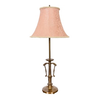 Ralph Lauren Style Art Deco Brass Table Lamp For Sale