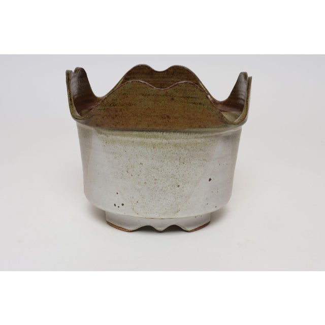 Studio ceramic planter by ceramicist, Deanna Nichols (b. 1942-2017, Missouri). Holding a BFA from Kansas City Art...