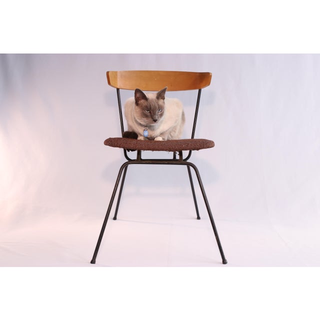 Mid-Century Modern 1950s Clifford Pascoe Iron & Walnut Dining Chair For Sale - Image 3 of 3