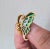 Vintage Signed Napier Goldtone Green & Blue Enamel Butterfly Clip Earrings- 2 Pieces For Sale - Image 13 of 14