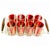 Mid-Century Modern Vintage Mid Century Culver Glass Red & 22k Gold Thai Goddess Highball With Caddy Barware Set - 9 Pieces For Sale - Image 3 of 3