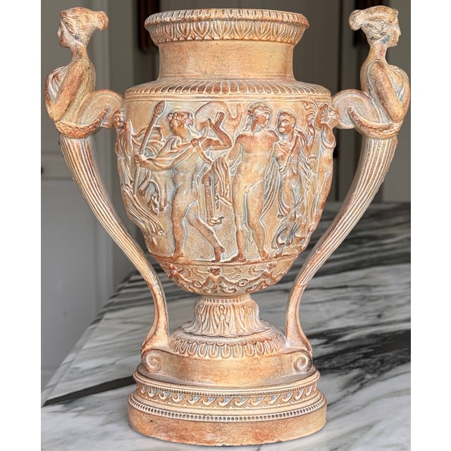 Beige Neoclassical Baccanalian Procession Townley Vase Replica For Sale - Image 8 of 8