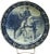 Plate, Boch Blue Delft Carriage Large White Black For Sale
