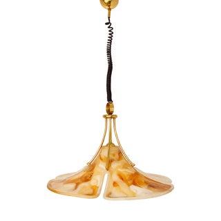 Tulip Cosack Pendant Lamp in Brass and Acrylic, 1970s For Sale