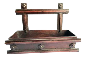 Vintage Early 20th Century Tramp Art Wall Pocket Candle Box