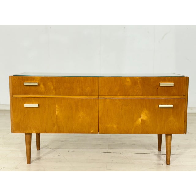 Brown Mid-Century Lowboard with Drawers, 1960s For Sale - Image 8 of 11