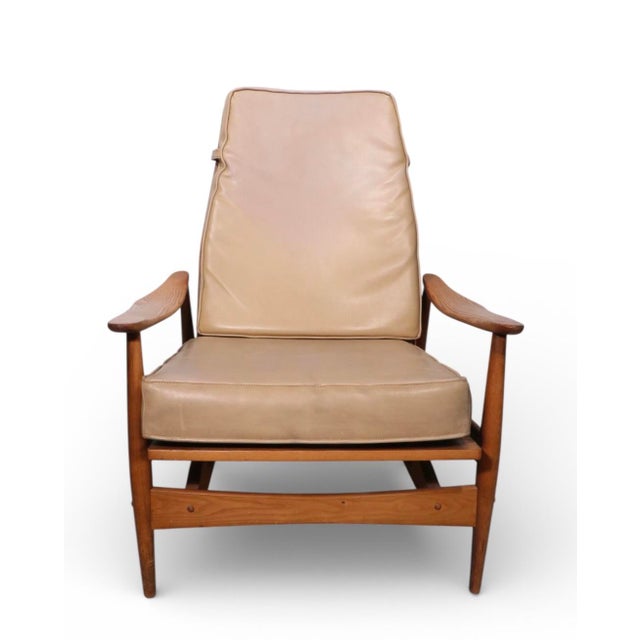 Brown Mid 20th Century Lounge Chair Platform Rocking Chair by Heywood Wakefield For Sale - Image 8 of 12