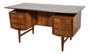 Mid-Century Modern Freestanding Rosewood Desk, Denmark, 1960s