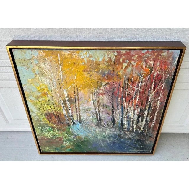 Mykola Bodnar – Autumn Forest Landscape (Original Oil Painting) Framed For Sale - Image 11 of 12