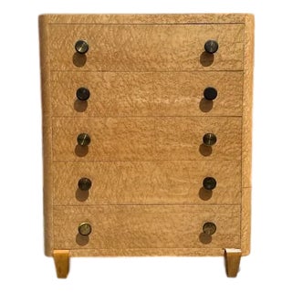 1940's Bird's Eye Maple Tall Dresser For Sale