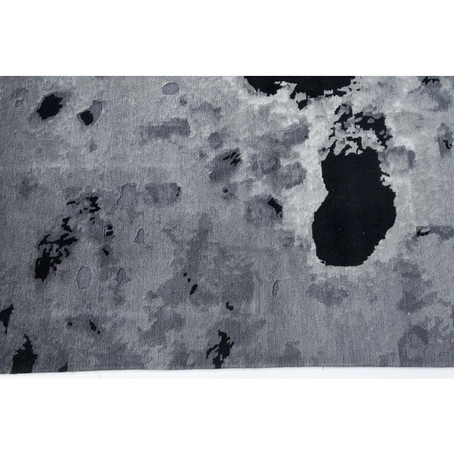 Contemporary Smoky Leopard Rug in Black and Grey by Doris Leslie Blau For Sale - Image 9 of 10