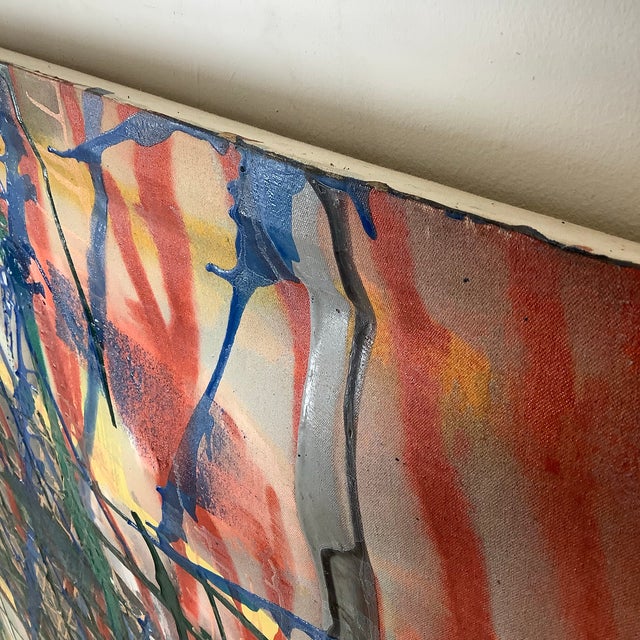 Large Contemporary Architectural Abstract Painting, 70x59 For Sale - Image 12 of 12