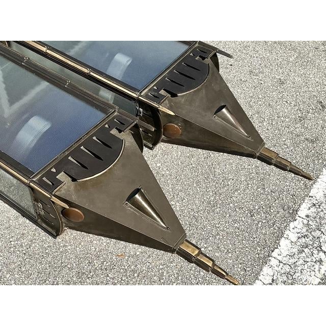 Mid 20th Century Vintage Monumental Copper Wall Sconces - A Pair For Sale - Image 5 of 12