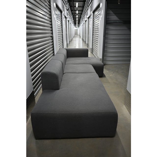 2020s Hay Mags Low 3.5 Seat Sectional in Charcoal For Sale - Image 5 of 10