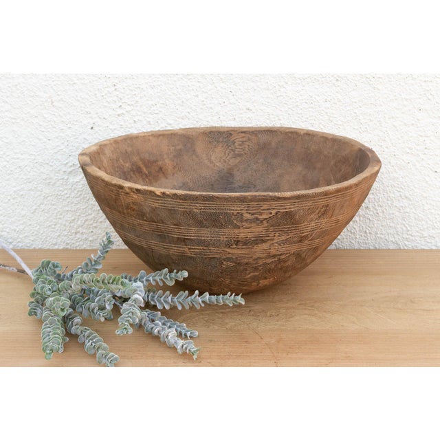 Brown Charred Finish Antique African Bowl For Sale - Image 8 of 8