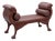 20th-C. Empire Regency Style Carvec Mahogany and Leather Bench Ottoman For Sale