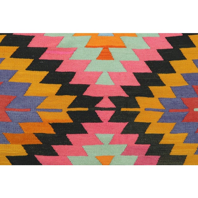 1960s Vintage Turkish Antalya Nomads Kilim Rug For Sale - Image 12 of 13