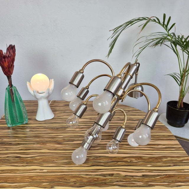 Vintage Ten-Arm Chandelier from TZ Leuchten, 1970s For Sale - Image 6 of 7