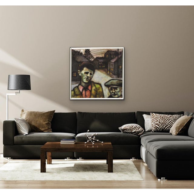 Peter Ross, The Young Richard Burton and His Father, Pontrhydyfen, Neath, Port Talbot, Wales, Oil Painting, 2013, Framed For Sale - Image 15 of 18