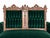 Late 19th Century 19th Century Antique Victorian Eastlake Settee, Carved Walnut With Tufted Emerald Green Velvet, Gothic Crest For Sale - Image 5 of 8