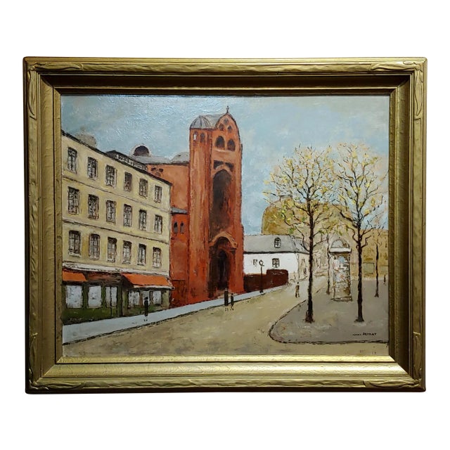 Louis Peyrat -Paris Street Scene - Oil Painting For Sale
