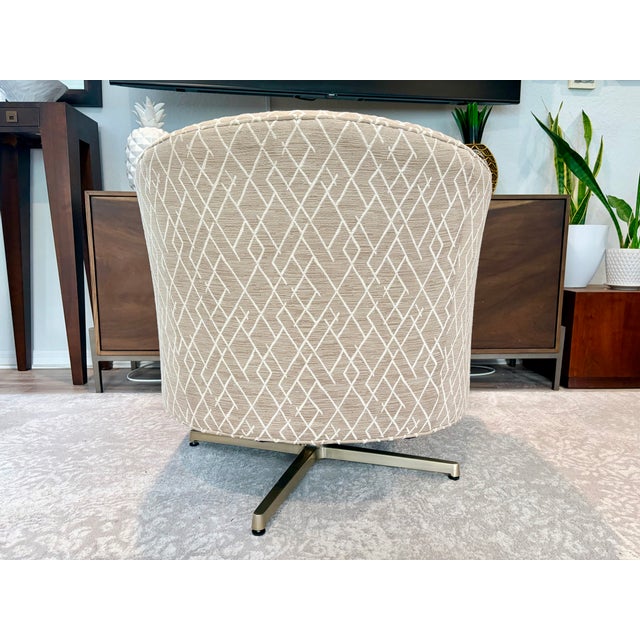 2020s Lexington Upholstery Graves Chair Custom Fabric Grade 1,Polished Brass For Sale - Image 5 of 7
