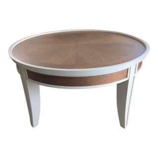 1990s Two-Tone Round Coffee Table For Sale