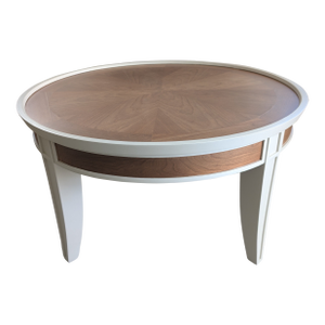 1990s Two-Tone Round Coffee Table