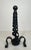 Black Pair of modernist cast iron andirons. Raymond Subes. For Sale - Image 8 of 12