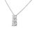 Contemporary 14K White Gold 1/2 Cttw Lab Grown Diamond Three Stone Pendant Necklace For Sale - Image 3 of 5