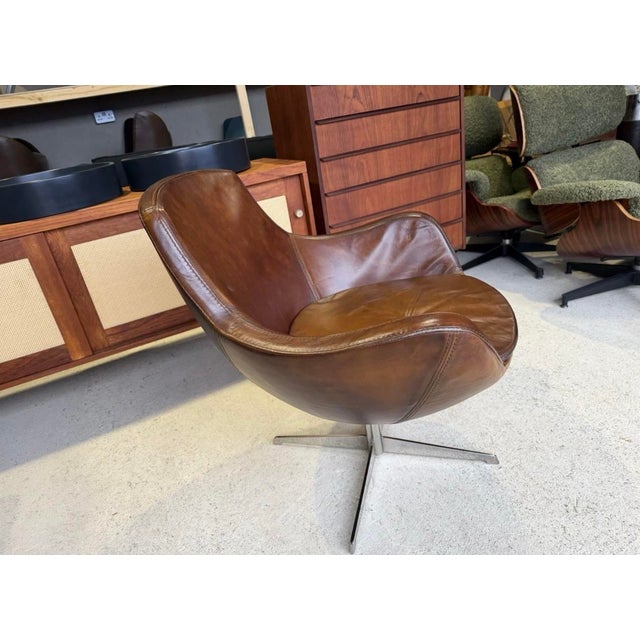 Mid-Century Modern Spanish Swivel Lounge Chair by Grassoler Rosetta, 1970s For Sale - Image 13 of 18