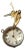 Late Victorian 1900 Gilt Brass & Crystal Glass Ball Pocket Watch W/ Key For Sale