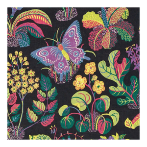 1 Yard of Schumacher's Exotic Butterfly Fabric in Black